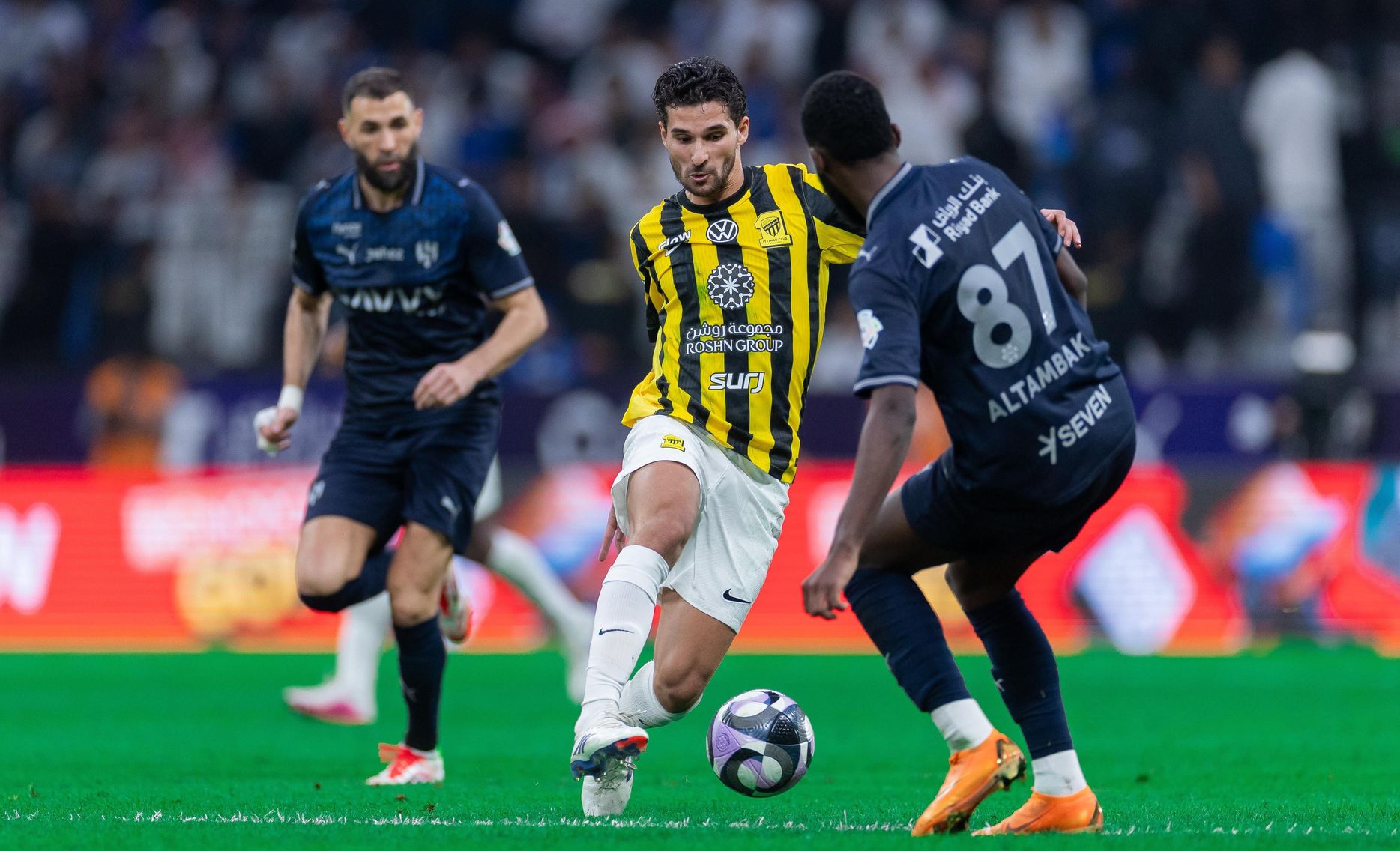 Karim Benzema for Al Hilal v Al Ittihad in Saudi Clasico