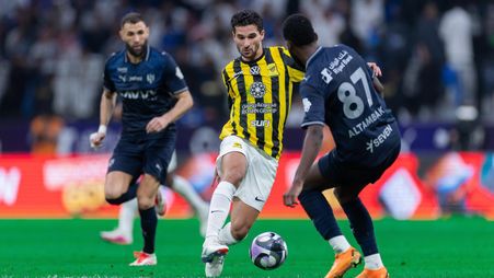 Karim Benzema for Al Hilal v Al Ittihad in Saudi Clasico