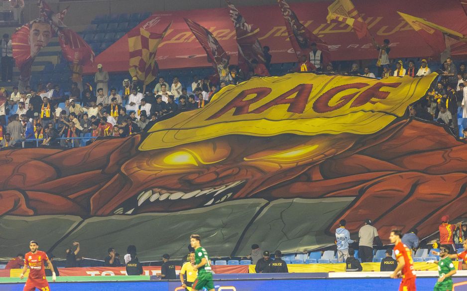 Al Qadsiah fans unfurl Rage tifo in Eastern Derby v Al Ettifaq