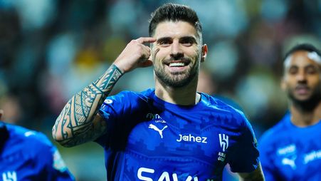 Ruben Neves scores for Al Hilal at Al Taawoun