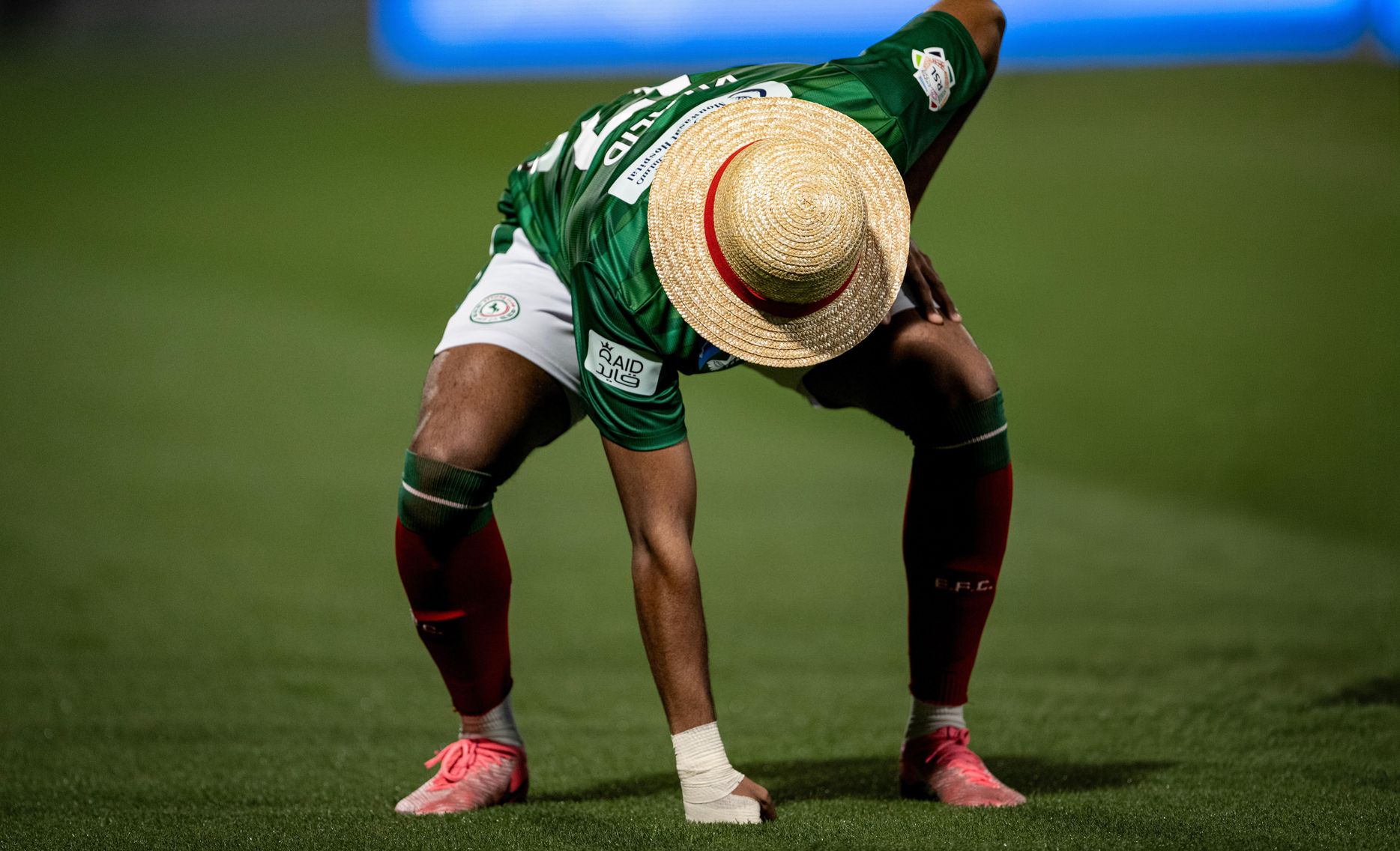 Al Ettifaq's Khalid Al Ghannam celebrates goal v Al Fateh
