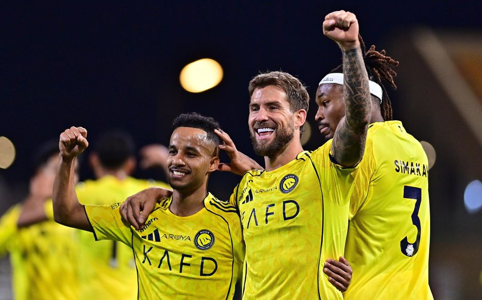 Al Nassr defender Inigo Martinez scored twice in the victory at Al Najmah