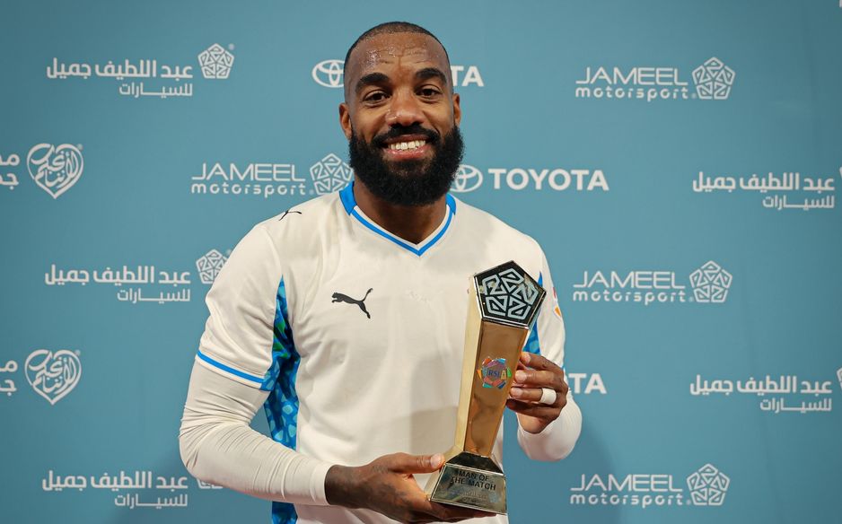 Alexandre Lacazette with yet another Man of the Match award - one of six this season