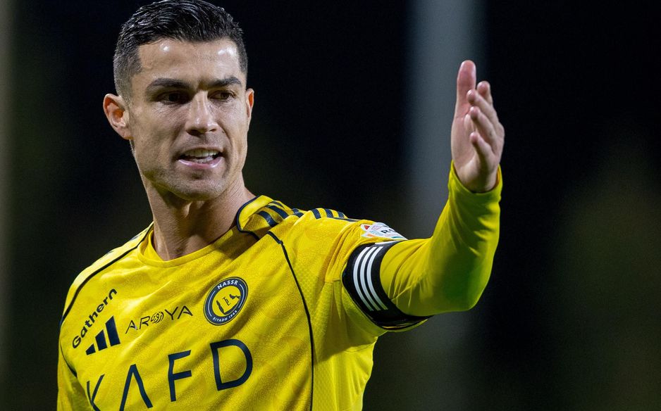 Cristiano Ronaldo in action for Al Nassr at Al Fayha