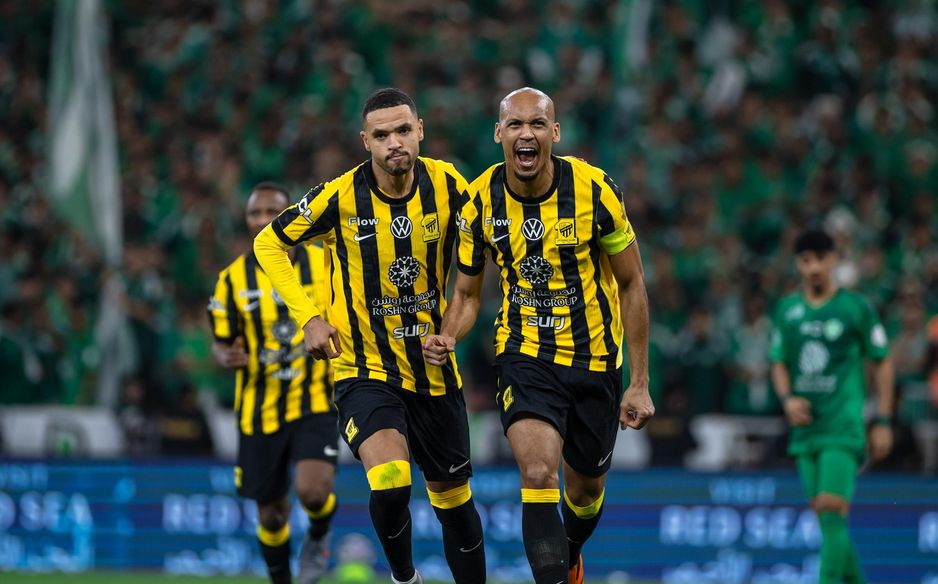 Al Ittihad captain Fabinho equalises from the spot in Sea Derby at Al Ahli