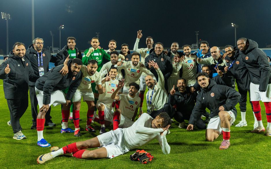 Damac celebrate what could prove a decisive win v Al Riyadh