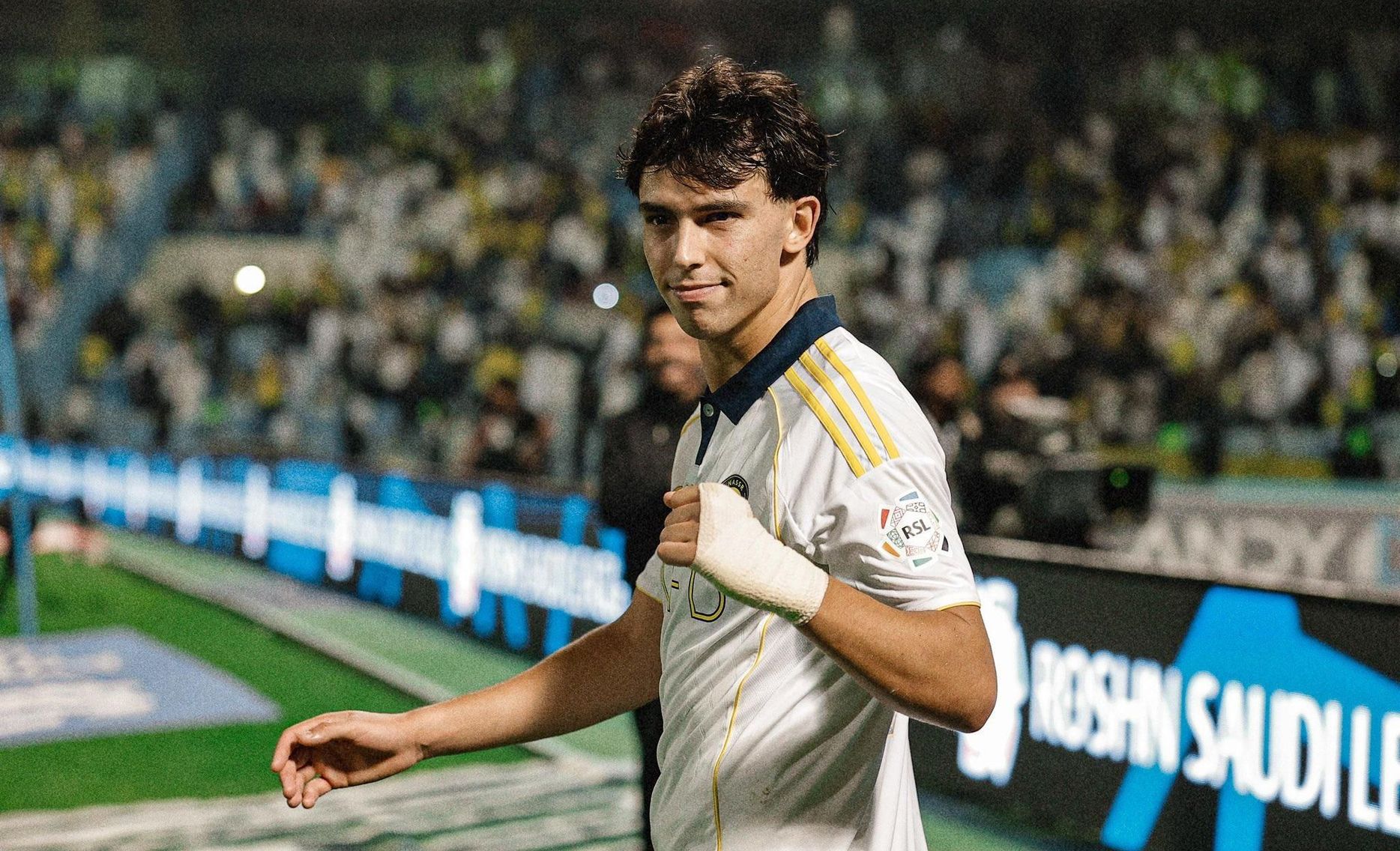 Al Nassr forward Joao Felix celebrates against Al Khaleej