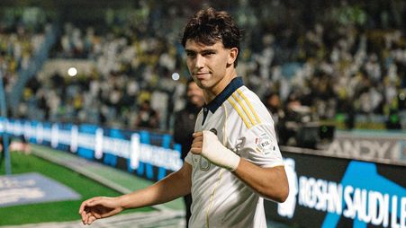 Al Nassr forward Joao Felix celebrates against Al Khaleej