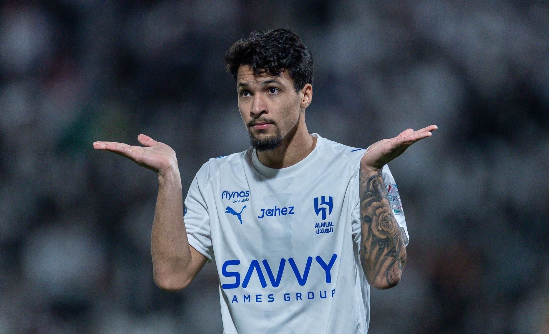 Marcos Leonardo scores for Al Hilal at Al Shabab