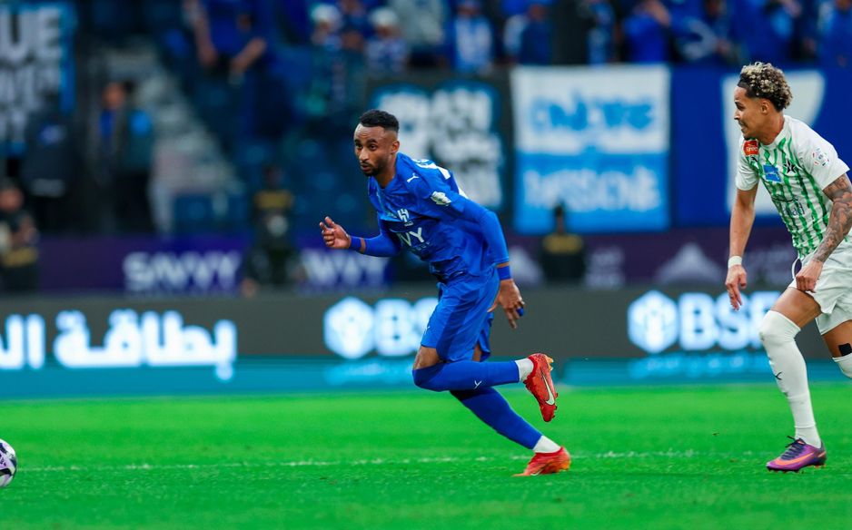 Moteb Al Harbi in action in Al Hilal's huge home win v Al Najmah