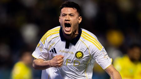 Abdullah Al Hamdan scores opener for Al Nassr at Al Khaleej