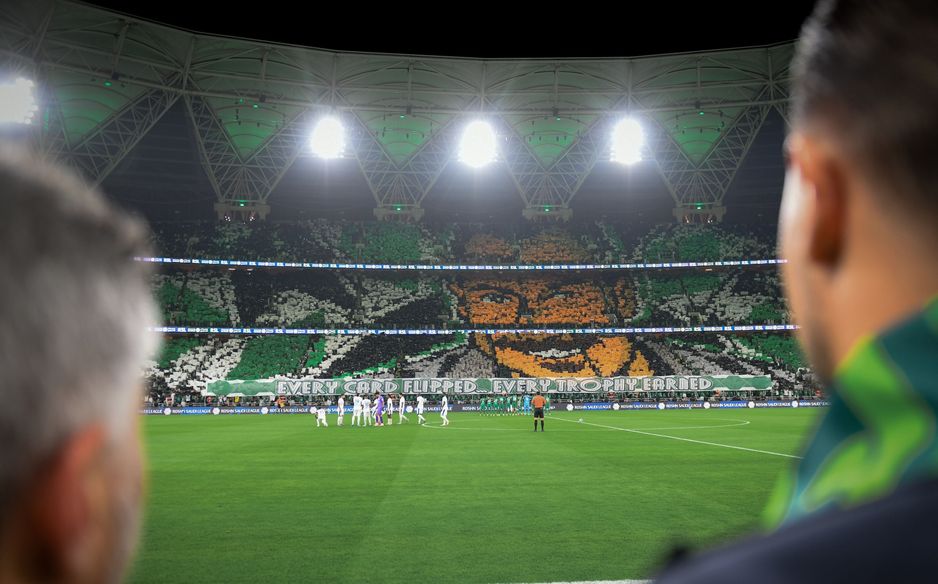 Al Ahli fans show their support for manager Matthias Jaissle