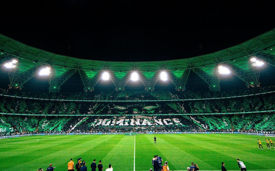 Al Ahli supporters signal their wish for the Sea Derby v Al Ittihad: Dominance