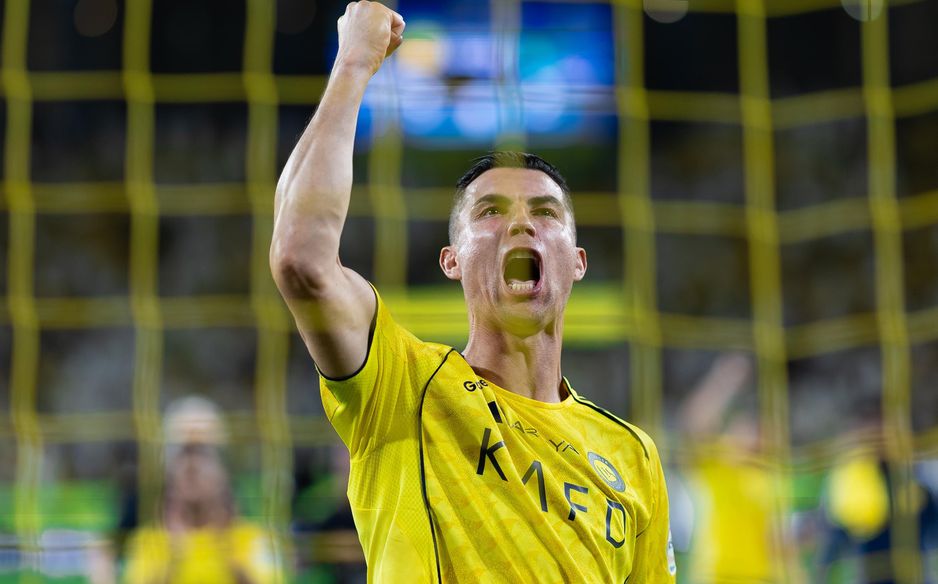 Cristiano Ronaldo leads Al Nassr's celebrations after win at home to Al Najmah