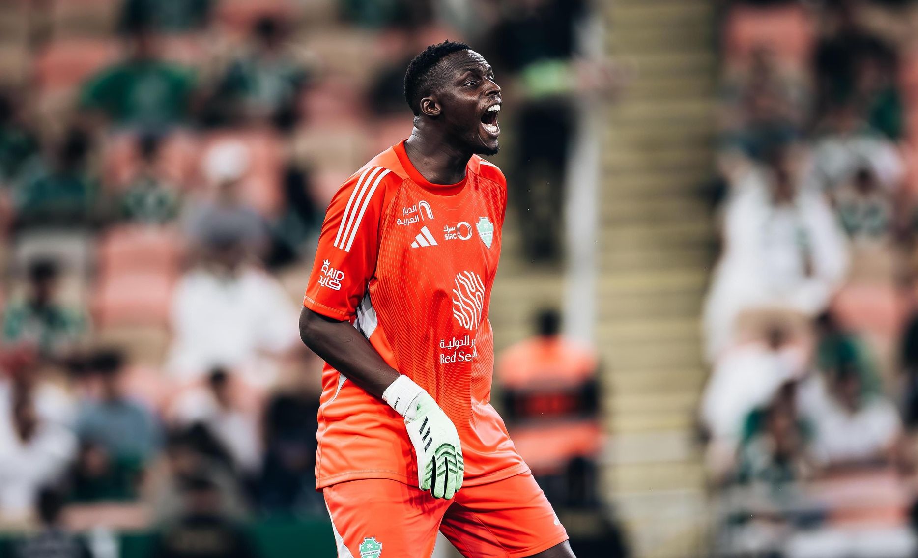 Al Ahli goalkeeper Edouard Mendy v Damac