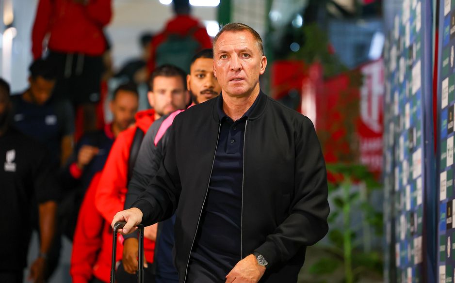 Al Qadsiah manager Brendan Rodgers arrives for Eastern Derby at Al Ettifaq