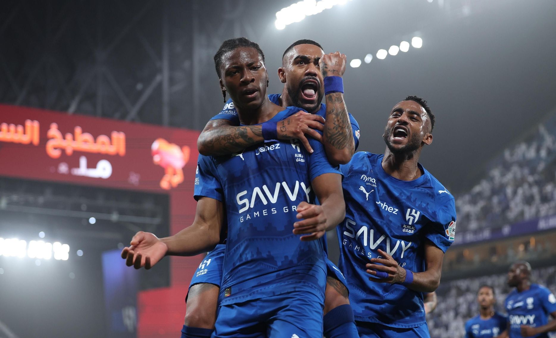 Mohamed Meite opens his Al Hilal account with a sublime solo effort v Al Taawoun