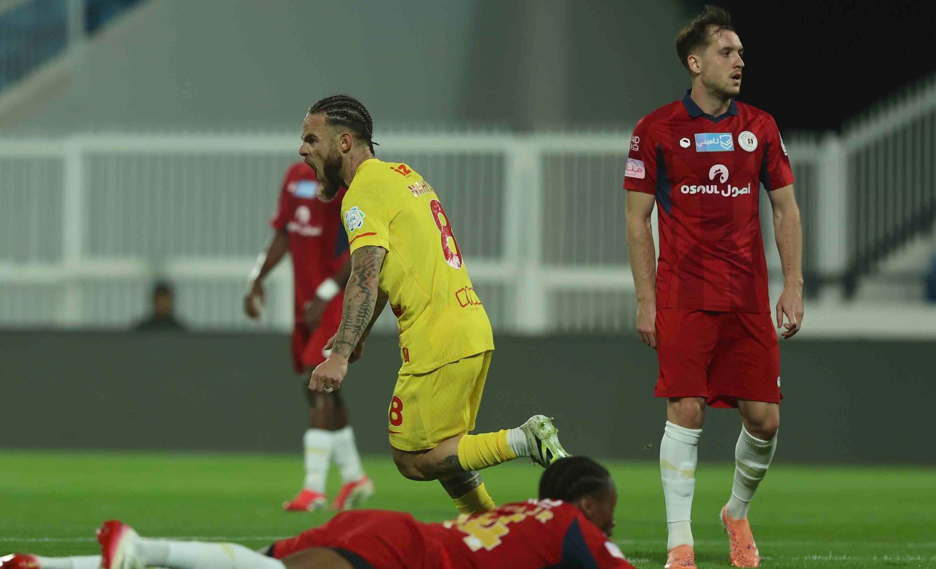 نانديز وفادا سجلا هدفي القادسية وضمك خلال 3 دقائق من زمن المواجهة