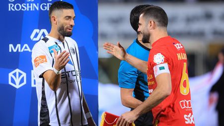 كاراسكو وناتشو في اللقاء السابق بين الشباب والقادسية