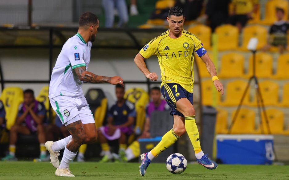 Al Nassr captain Cristiano Ronaldo in action in AFC Champions League Two semi-final in Dubai