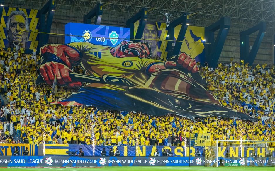 The Al Nassr faithful were out in force v Al Ahli