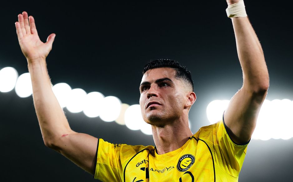 Cristiano Ronaldo leads Al Nassr celebrations following win v Al Ahli