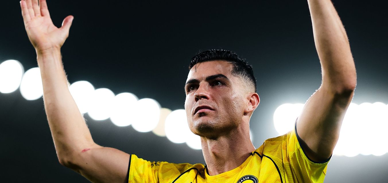 Cristiano Ronaldo leads Al Nassr celebrations following win v Al Ahli