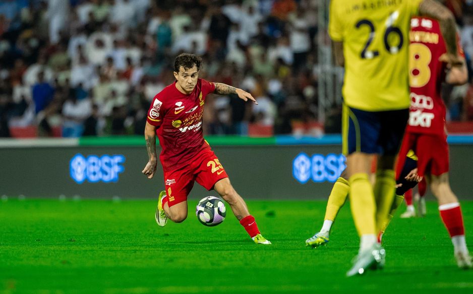 Al Qadsiah midfielder Otavio in action v former club Al Nassr