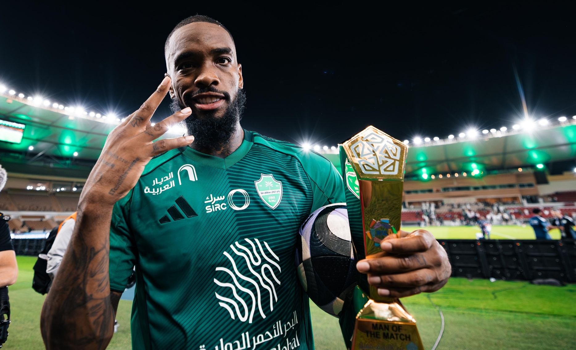 Ivan Toney celebrates hat-trick for Al Ahli v Al Fateh