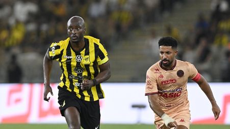 Al Ittihad defender Danilo Pereira in action v Al Kholood