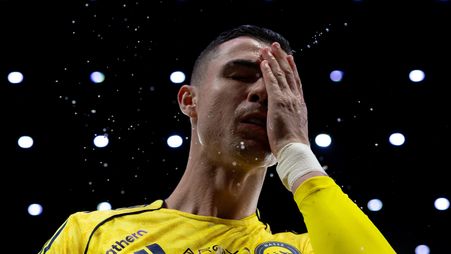Al Nassr captain Cristiano Ronaldo before the Capital Derby at Al Hilal