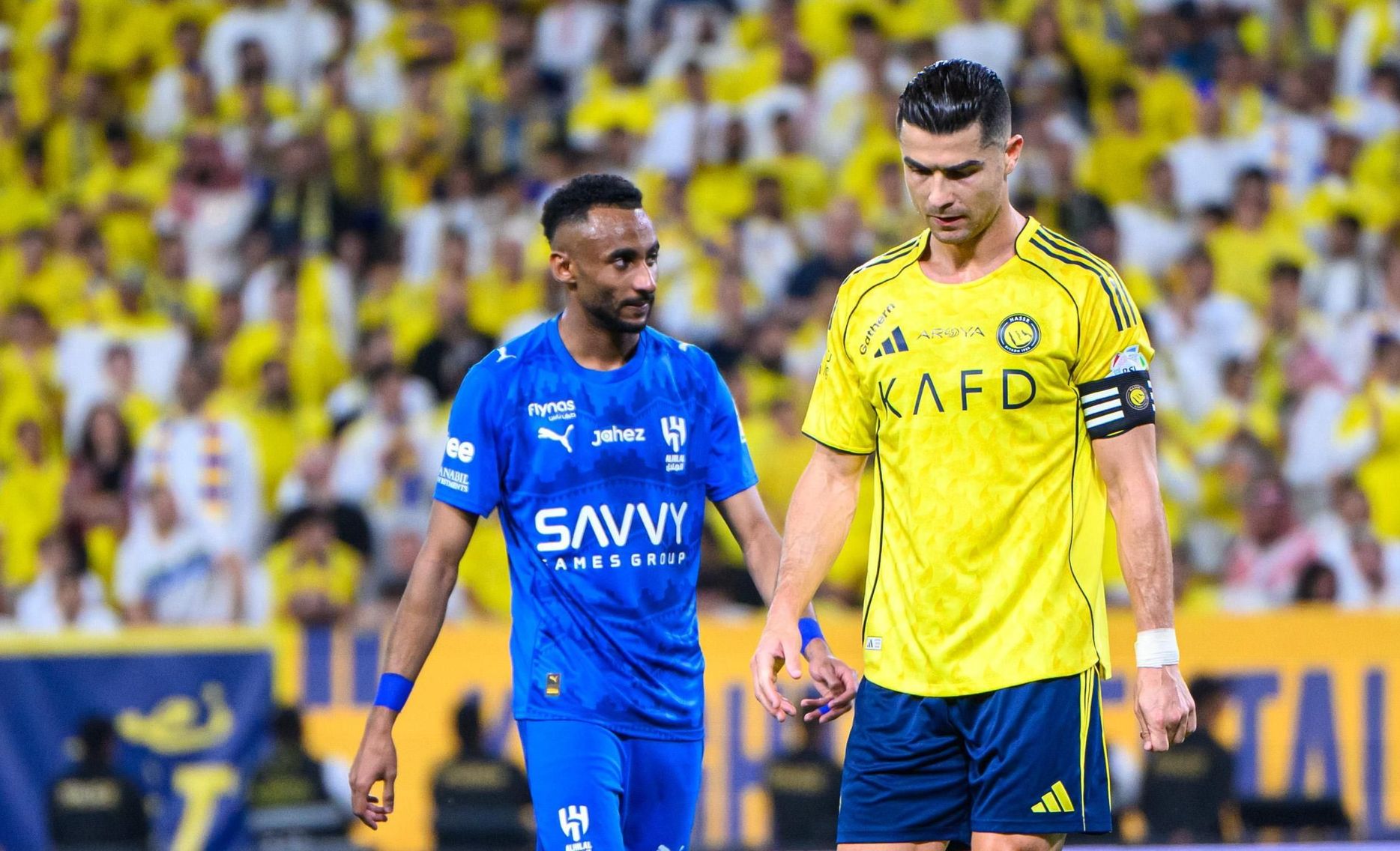 Cristiano Ronaldo during Al Nassr's 1-1 draw with Al Hilal in Capital Derby