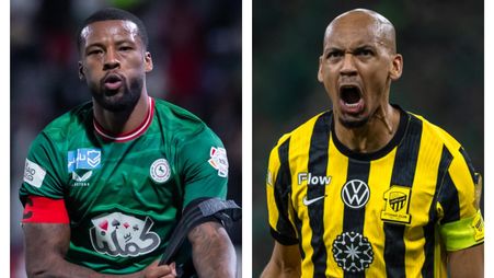 Al Ettifaq's Georginio Wijnaldum and Al Ittihad's Fabinho