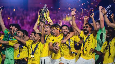 من لحظات تتويج النصر ببطولة دوري روشن السعودي