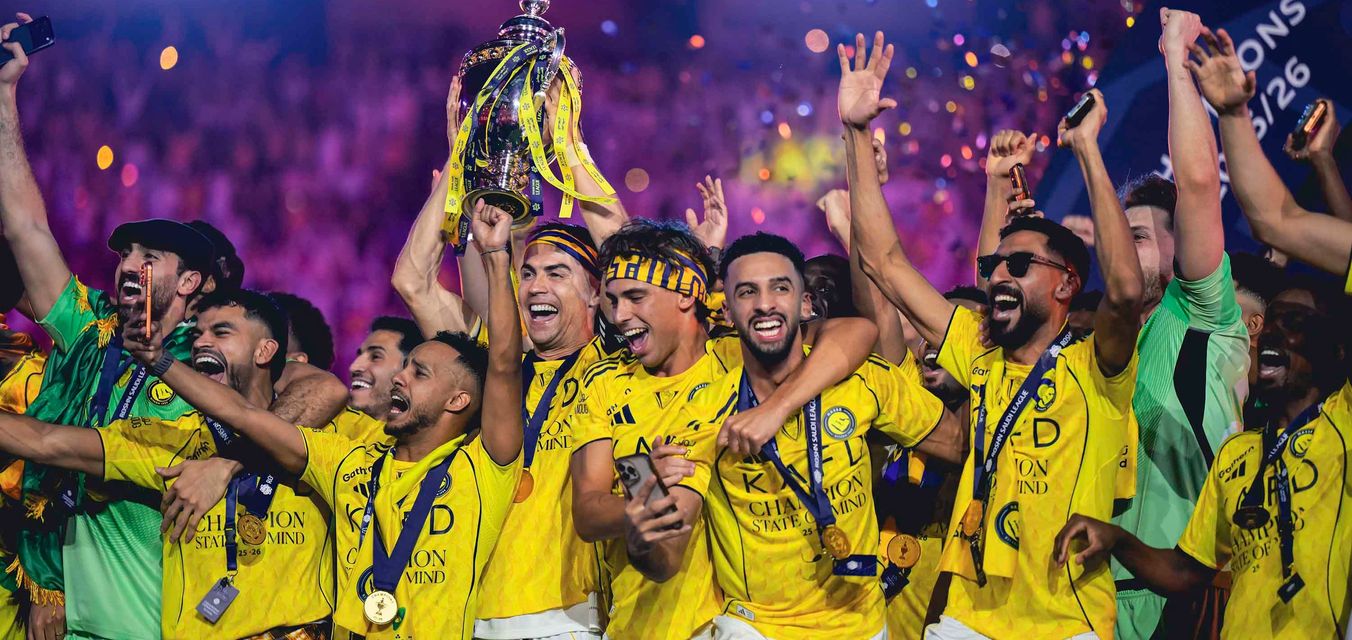 من لحظات تتويج النصر ببطولة دوري روشن السعودي