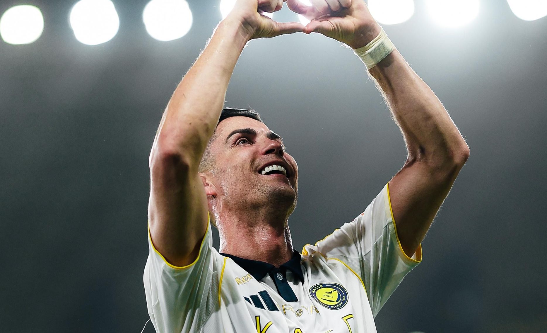 Cristiano Ronaldo celebrates Al Nassr's title win