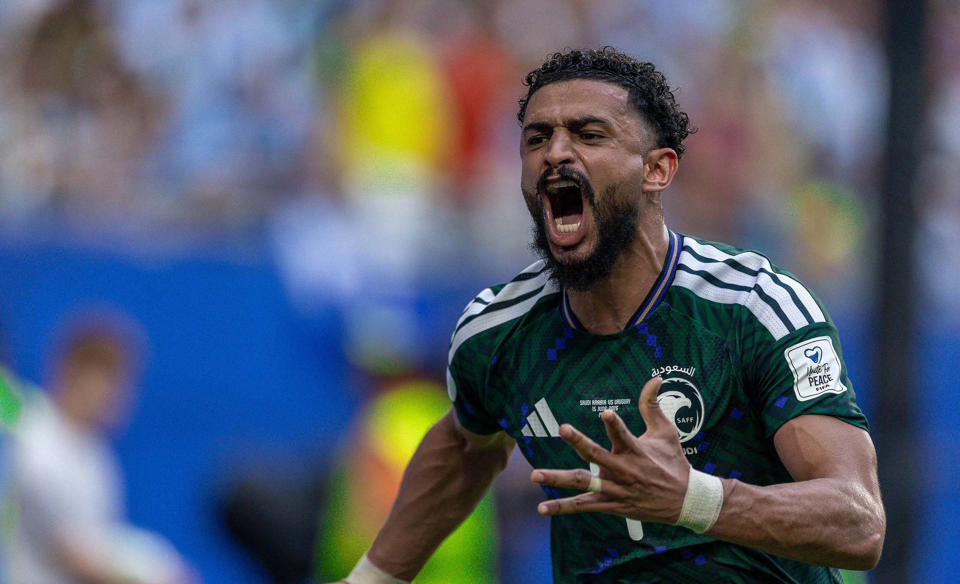 Abdulelah Al Amri puts Saudi Arabia 1-0 up in FIFA World Cup opener v Uruguay