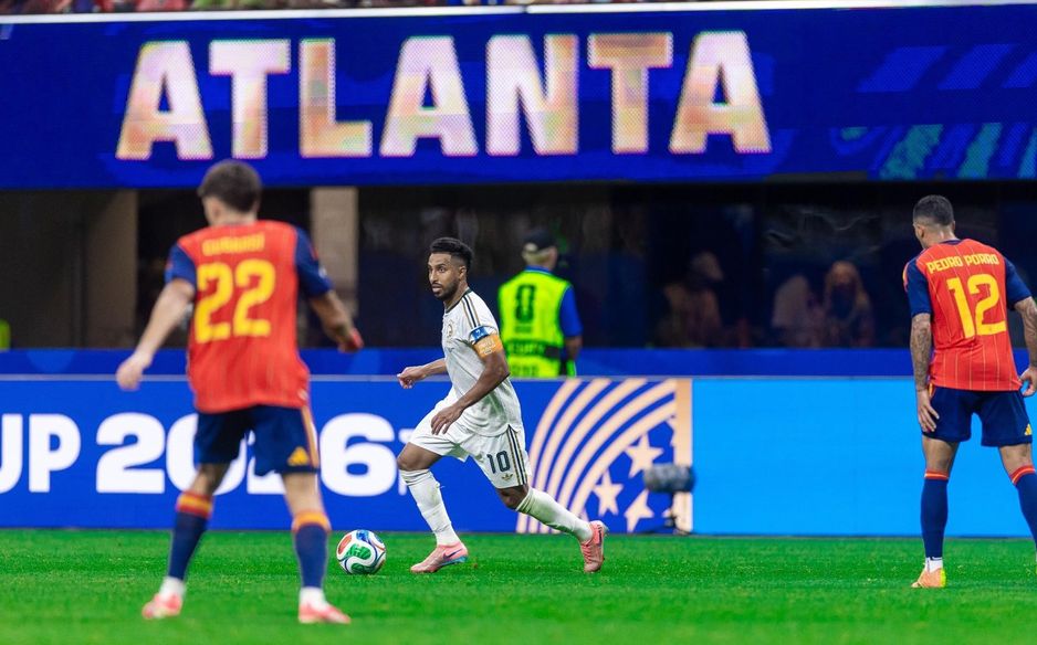 Saudi Arabia captain Salem Al Dawsari v Spain at 2026 FIFA World Cup