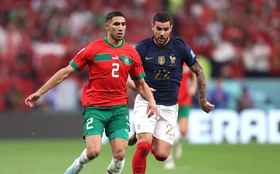 Al Hilal full-back Theo Hernandez in action for France v Morocco at 2022 FIFA World Cup