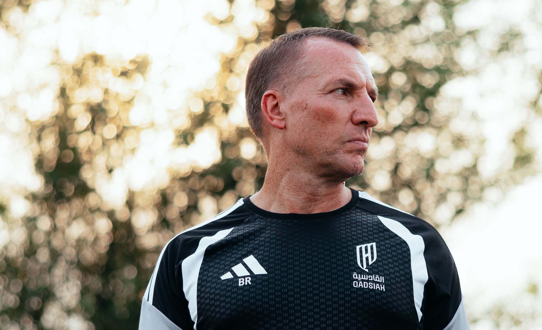 Brendan Rodgers during Al Qadsiah's preseason camp in Girona