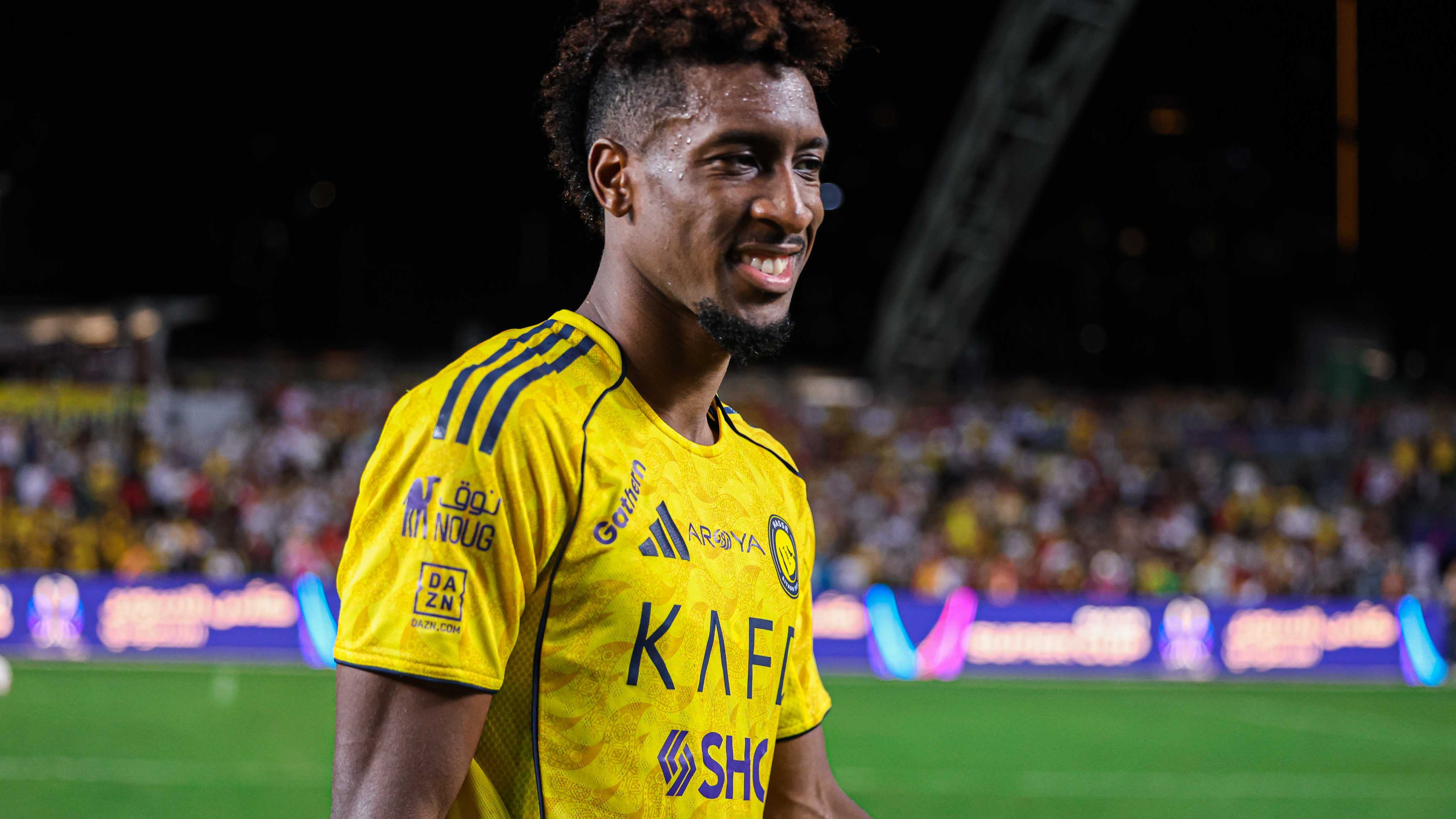 كينغسلي كومان يعرب عن حماسه للانضمام إلى النصر ويشيد بزملائه ومدربه جيسوس